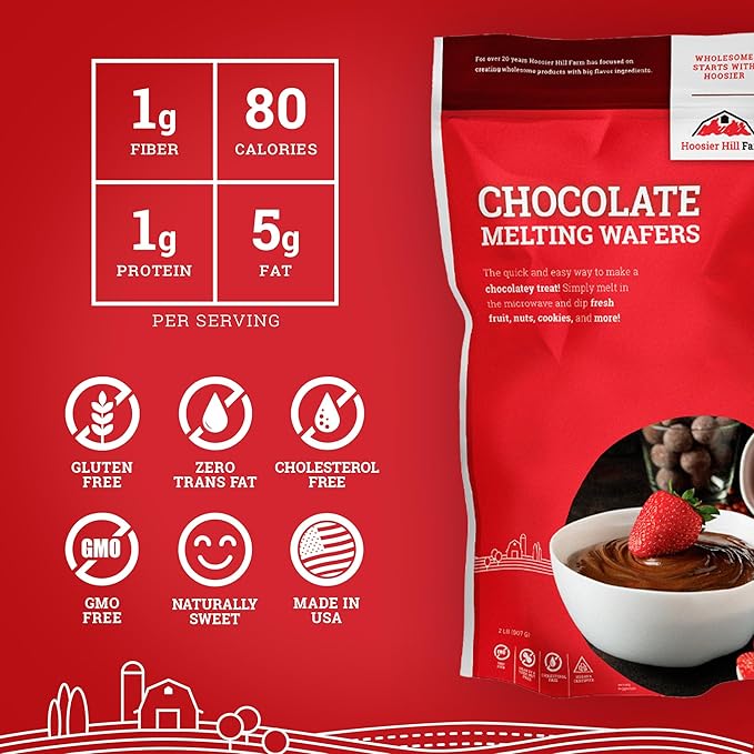 Hoosier Hill Farm Chocolate Melting Wafers, 2LB (Pack of 1)