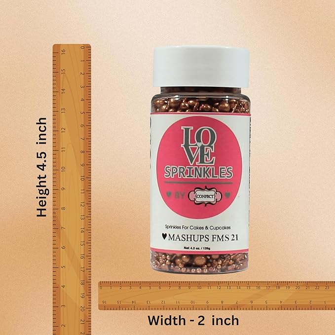 Confect Bronze Sprinkles – Edible Sprinkles for Cake, Cupcake, Cookie & Dessert Decoration | Vegan, Gluten-Free, Soy-Free, Dairy-Free, Palm Oil-Free- 4.2 Oz