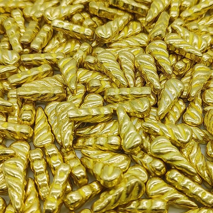 Super Gold Unicorn Horn Sprinkles Edible Unicorn Horn Cake Decorating Cake Decorations Cupcake Toppers Cookie Decorating Perfect for Cakes, Cupcakes, Desserts Toppings 3OZ