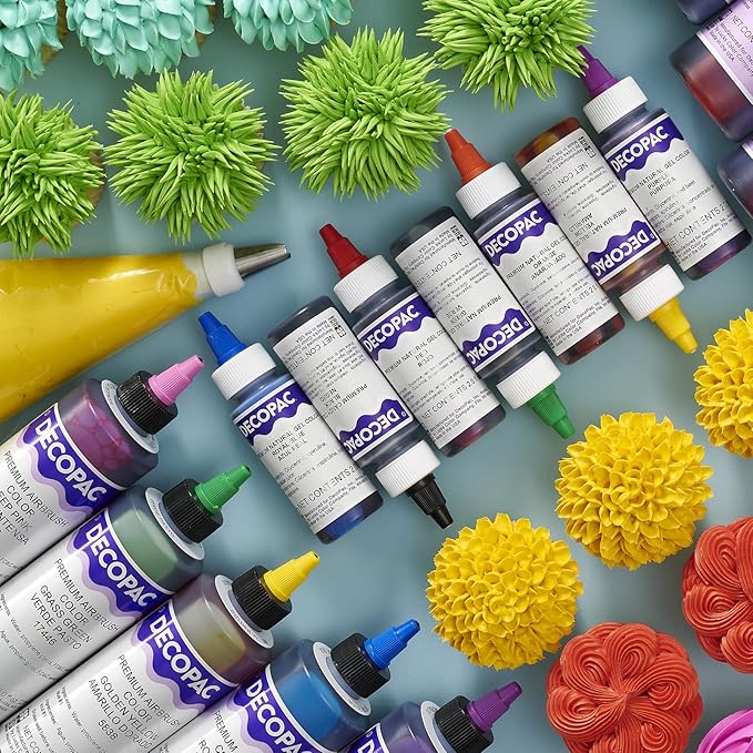 DecoPac Super Red Food Coloring, 8 Fl Oz Airbrush Food Color, Edible Airbrush For Cake Decorating, Cookie Airbrush Coloring, Food Airbrush Kit Add-on, Airbrushes For Cake Decorating 8Fl Oz