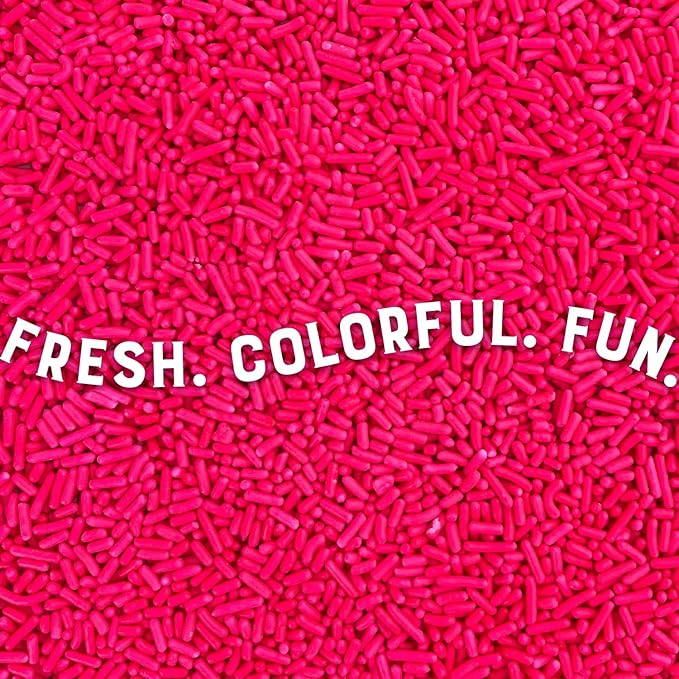 Judee's Gluten Free Pink Sprinkles - Gluten Free & Nut Free - Cake & Cookie Decoration - Bulk Pink Sprinkles for Ice Cream & Gelato Toppings - 2 lb