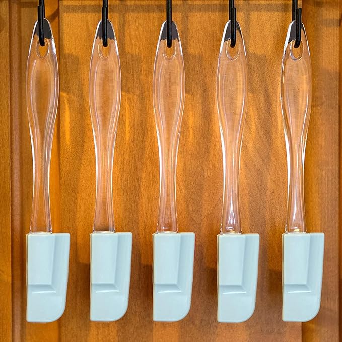 Mini Spatulas Set - 10 Piece Heat Resistant Silicone Spatula - Pro-Grade Multipurpose Kitchen Tool for Baking, Cooking, Mixing, and More - Non-Stick, Dishwasher Safe Bright and Small Spatula - Gray