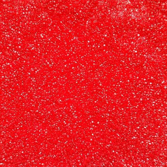 Homankit Sanding Sugar, Red Edible Sugar Crystals, Sugar Sprinkles Mix for Celebration Cakes, Cupcakes, Baking, Cookies Decorating, 3.2 OZ