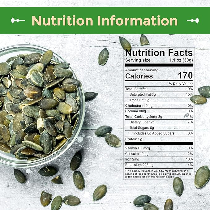 Sincerely Nuts - Raw Unsalted Shelled Pepitas Pumpkin Seeds | Healthy Antioxidant All Natural Snack Food or Toppings | Vegan, Kosher, Gluten Free Food | High in Protein | Bulk 5lb. Bag