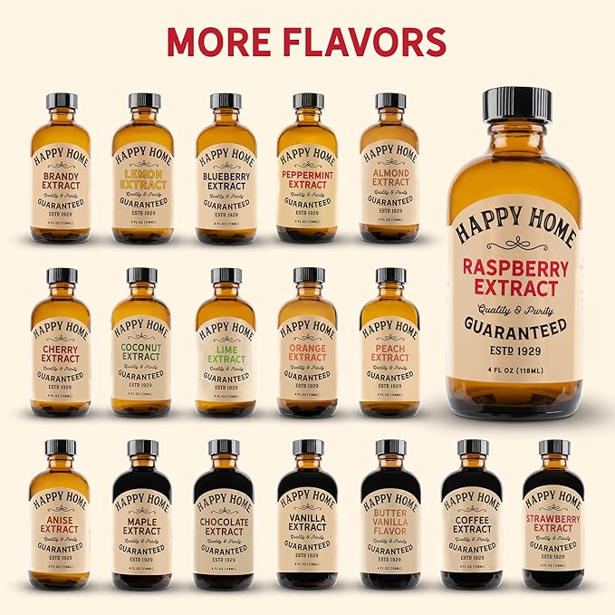 Happy Home Natural Raspberry Flavor - Certified Kosher, 4 oz.
