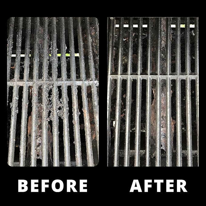 Grill Rescue BBQ Replaceable Scraper Cleaning Head, Bristle Free - Durable and Unique Scraper Tools for Cast Iron or Stainless-Steel Grates, Barbecue Cleaner (Grill Grate Brush with Scraper)
