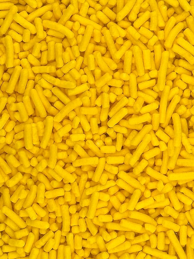 Yellow Sprinkles for Baking Cakes, Cupcakes, Cookie Decorations, Ice Cream and Donut Toppings Edible Decorating Baking Supplies - 4 oz package (Yellow)