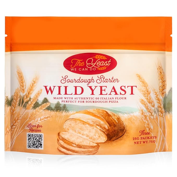 Wild Yeast Sourdough Starter-Three 25g Packages Included! Use 1 Now and 2 For Back-up!