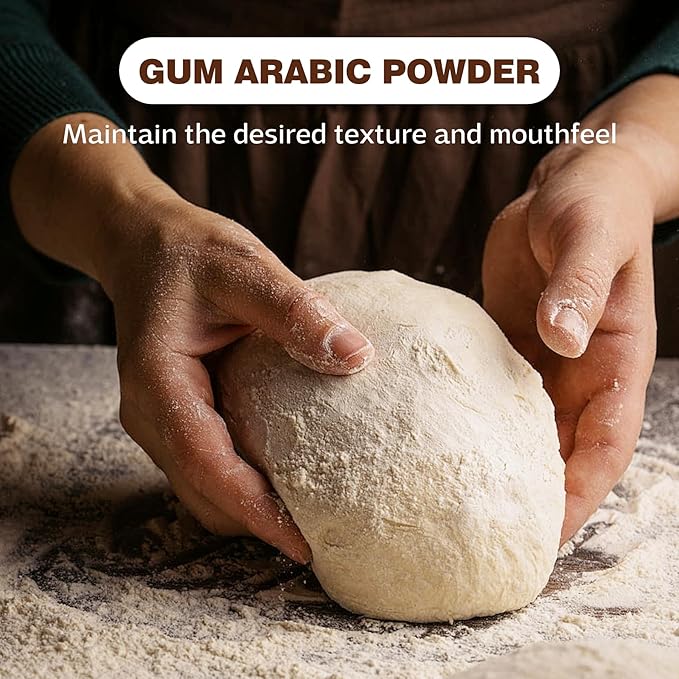 Gum Arabic Powder - 3.5oz Premium Acacia Gum Powder, 100% Pure Food Grade Arabic Gum for Watercolor Paint, Baking, Cosmetics, Gum Arabic Thickener for Ice Cream, Cake, Gum, Yogurt, Sauces, Cocktails