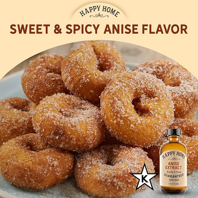 Happy Home Pure Anise Extract - Certified Kosher, 4 oz. (Pack of 2)