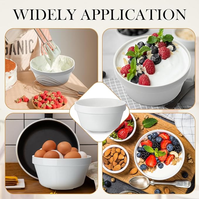 2 Pieces Ceramic 1.6qt Pudding Basins White 8 Inch Christmas Pudding Mold Bowls for Steaming Ovenproof Durable and Sturdy Porcelain Steamed Plum Puddings Bowl Basin, Easy to Clean
