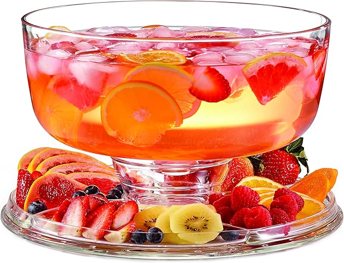 Royalty Art Cake Stand with Dome, 6-in-1 Multifunctional Glass Serving Platter for Cakes, Desserts, Fruits, Snacks, Pastries, Appetizers - Elegant Pedestal Display, Durable Italian-Made Glass - Made in Italy