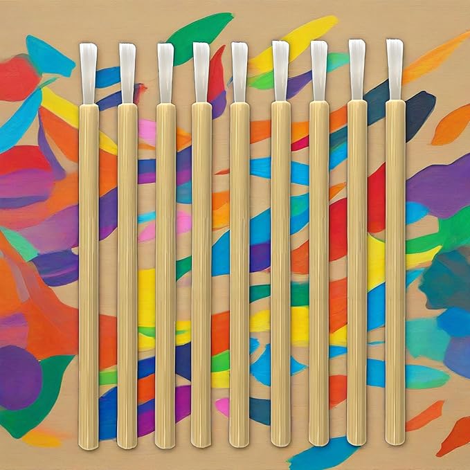 PYO Cookie Paint Brush Disposable Lip Brushes Mini Paint Brush Cookies Disposable Nail Polish Brush Paint Your Own Cookie Food Safe Paint Brushes Mini Paint Brushes Cookies (25, Wooden)