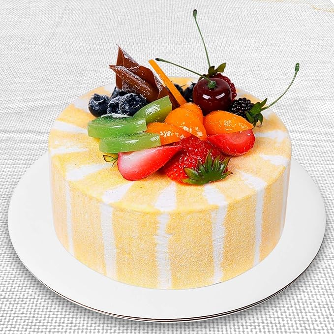 [25pcs] 8" White Cakeboard Round,Small Disposable Cake Circle Base Boards Cake Plate Platter 8 inch,25 of Pack (White, 8inch)