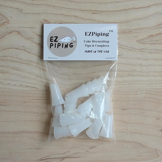 EZ Piping Reusable Open Star Tip #32 – 20 pieces – Standard Size Icing Nozzle (Base Ø 0.75", Height 1.25") – Fits Wilton & Ateco Couplers – FDA HDPE – Made in USA – Cake Decorating Tool