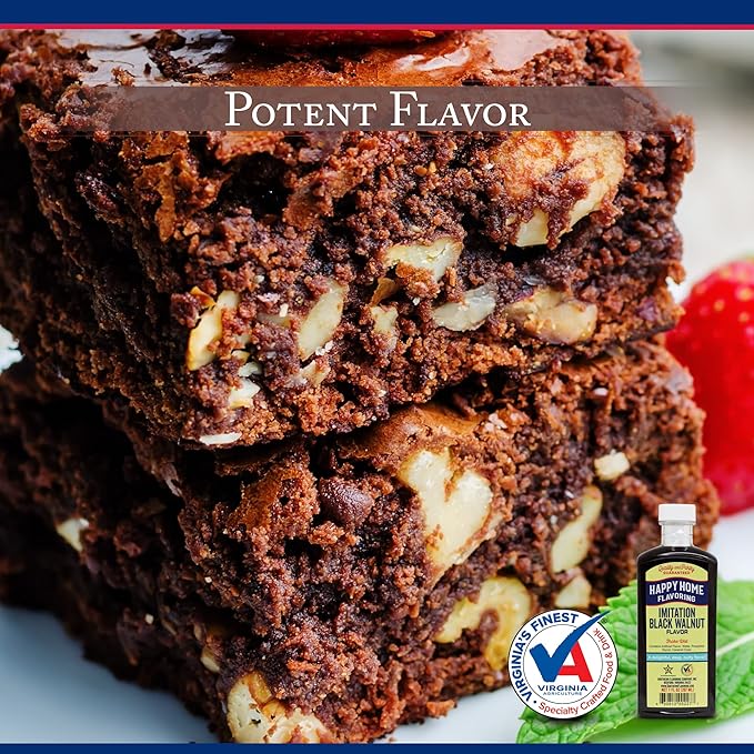 Happy Home Imitation Black Walnut Flavoring, Non-Alcoholic, Certified Kosher, 7 oz.