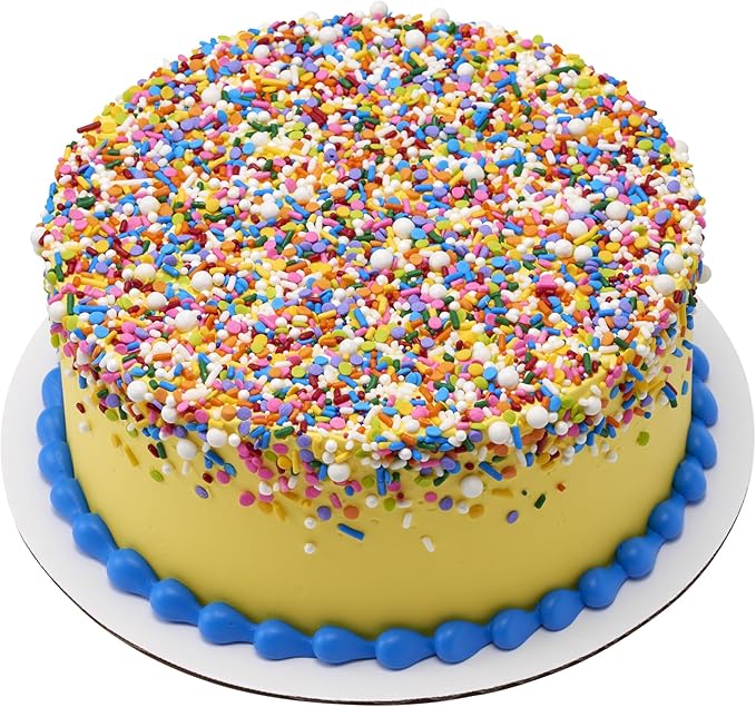 DecoPac Rainbow Party Fusion Mix Sprinkles, 26oz, Shaped Candy Sprinkles in Handheld Container, Magical Edible Decorations For Celebration Cakes, Cupcakes, Cookies and Donuts
