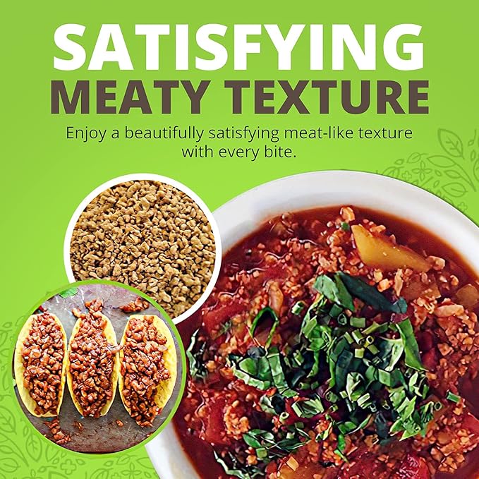 Plant Basics - Hearty Plant Protein - Unflavored Crumbles, 8 oz (Pack of 6), Made from Peas, Non-GMO, Gluten Free, Low Fat, Low Sodium, Vegan, Meat Substitute