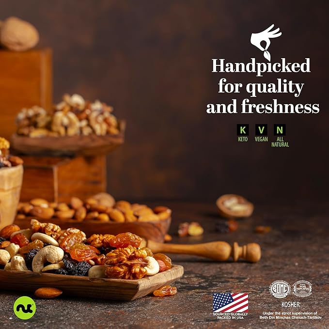 NUT CRAVINGS - Brazil Nuts Roasted & Unsalted - No Shell, Whole (48oz - 3 LB) Bulk Nuts Packed Fresh in Resealable Bag - Healthy Protein Food Snack, Food Assortments