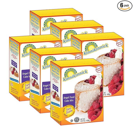 Kinnikinnick - Angel Food Cake Mix - Gluten Free, Allergy Friendly Cake Mix - 15.9 oz. Boxes - 6 Pack