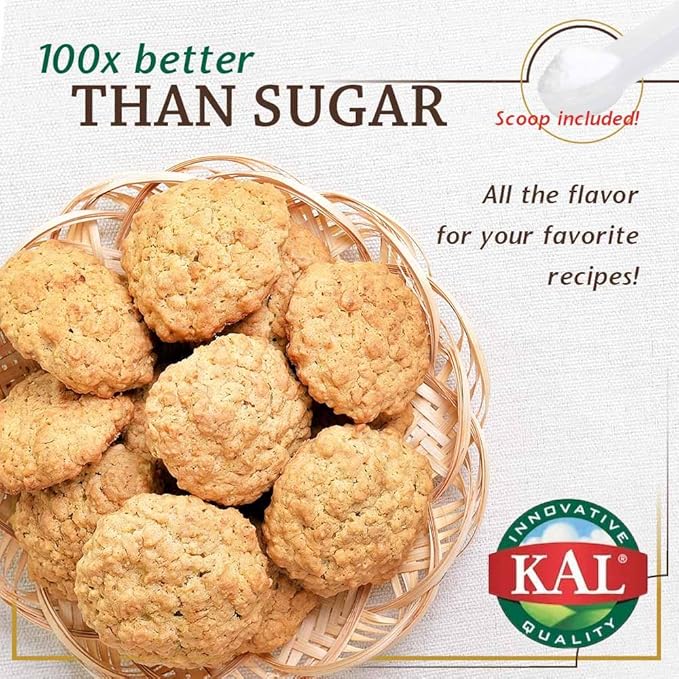 KAL® Sure Stevia Extract Powder, 1.3 OZ. | Best-Tasting, Zero Calorie, Low Glycemic | 730 Servings