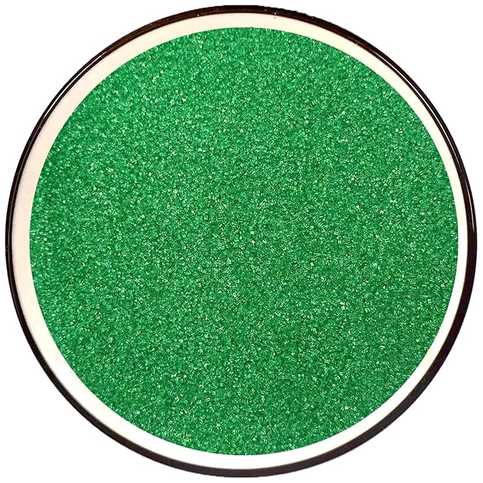PhilaeEC Green Sanding Sugar Edible Sparkling Crystals for Baking Cake Decoration Cookie Ice Cream Cupcake Toppers Wedding Party Valentines Halloween Christmas Supplies 5oz
