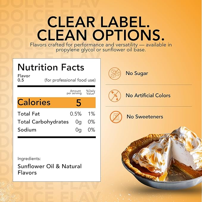 Dolce Flav Natural Pumpkin Spice Extract – 1 Gallon Oil-Soluble Kosher, Sugar-Free, Concentrated Warm Pumpkin Spice Flavoring for Baking, Smoothies & Desserts