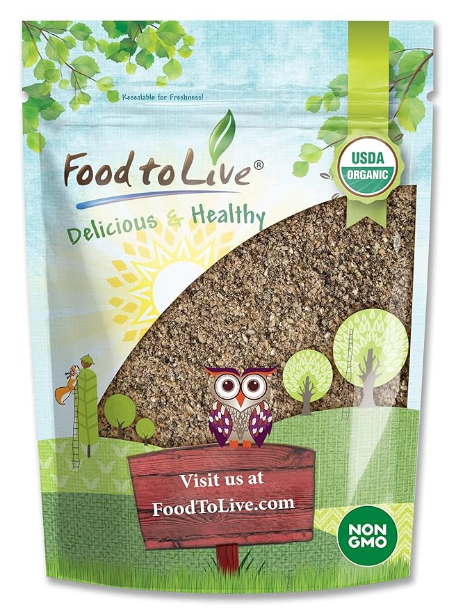 Food to Live Organic Chia Seeds Powder, 1 Pound Non-GMO Meal, Ground Raw, Cold Milled, Kosher, Vegan, Bulk. Rich in Omega-3, Fiber, Protein. Great as Thicker. For Baking, Salads, Smoothies.