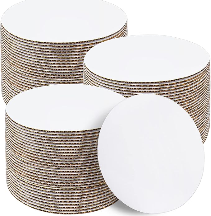 Sudaya Cake Boards 50 PCS, Cake Boards 10 Inch Round, Cardboard Cake Rounds, Disposable Cake Plates, Food Grade Cake Base Cake Tray Cake Circles, 10 Inch Cake Board White Cardboard Circles Round Base