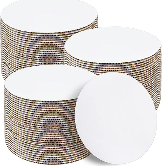 Sudaya Cake Boards 50 PCS, Cake Boards 10 Inch Round, Cardboard Cake Rounds, Disposable Cake Plates, Food Grade Cake Base Cake Tray Cake Circles, 10 Inch Cake Board White Cardboard Circles Round Base