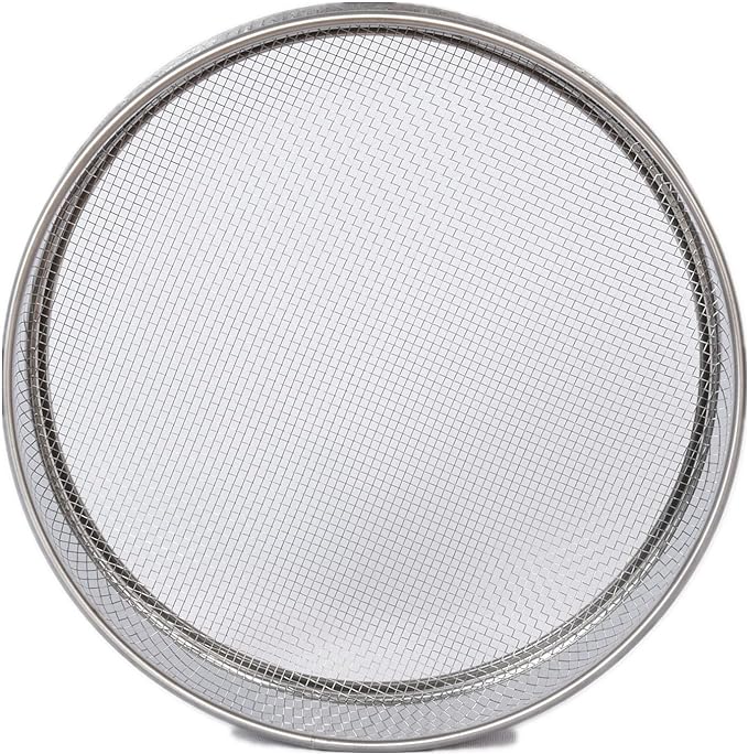 Garden Soil Sifter -10" Sifting Pan-Sieve for Sand Rocks Dirt Compost (1/16”Mesh Screen)
