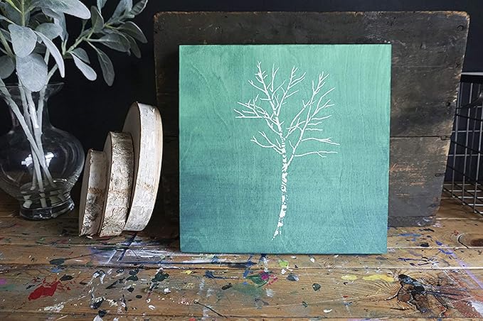Birch Tree Stencil Durable Quality Reusable Stencils for Painting - Decor on Walls Fabric & Furniture Recyclable Art Craft - 8.5" x 11"