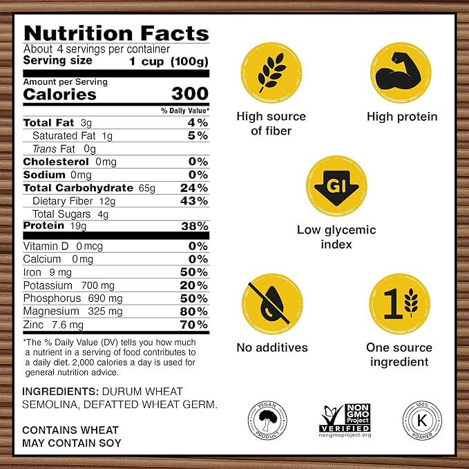Garofalo - High Protein Spaghetti Pasta | Premium Durum Wheat Semolina with 19g Protein & 12g Fiber | Italian Made, Bronze-Drawn, PGI Certified (16 oz, 6-Pack)