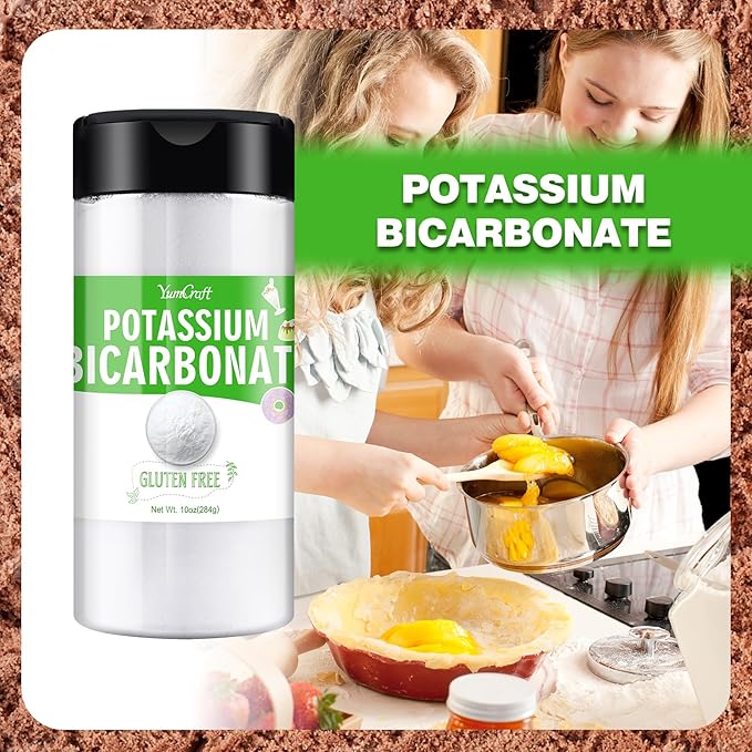 10oz Potassium Bicarbonate - 100% Pure Potassium Bicarbonate Powder for Plants, Cakes, Winemaking, Leavening, Food Grade Natural Baking Soda Leavening Agent for Baking, Snacks, Cookies