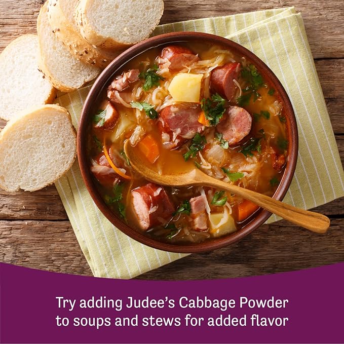 Judee’s Cabbage Powder 1 lb - 100% Non-GMO, Gluten-Free, and Nut-Free - Rich in Nutrients - Great for Baking and Seasoning - Blends Well in Smoothies and Shakes (Pack of 2)