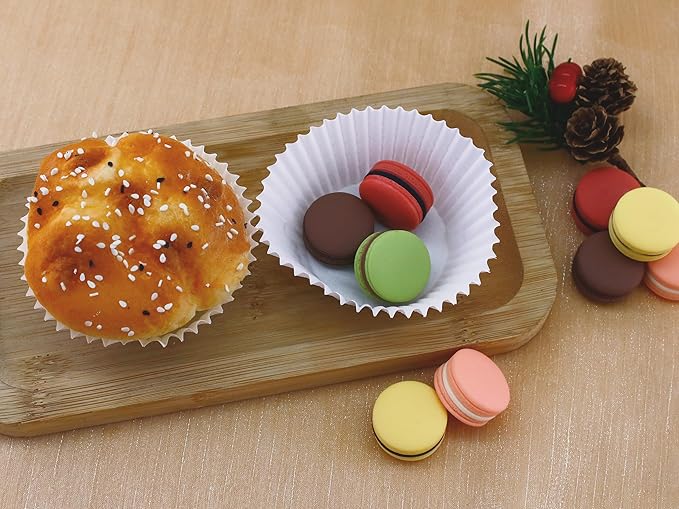 300 Pcs White Cupcake Liners Baked Greaseproof Paper Muffin Liners Birthday Party Wedding Cake Packaging Odorless, Easy To Peel, Oil-Resistant Cake Cups, Candy Cups