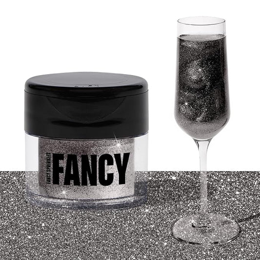 Fancy Sprinkles Onyx Black Premium Edible Glitter, 100% Edible Glitter for Sparkling Food & Drinks No Taste or Texture (4gm)