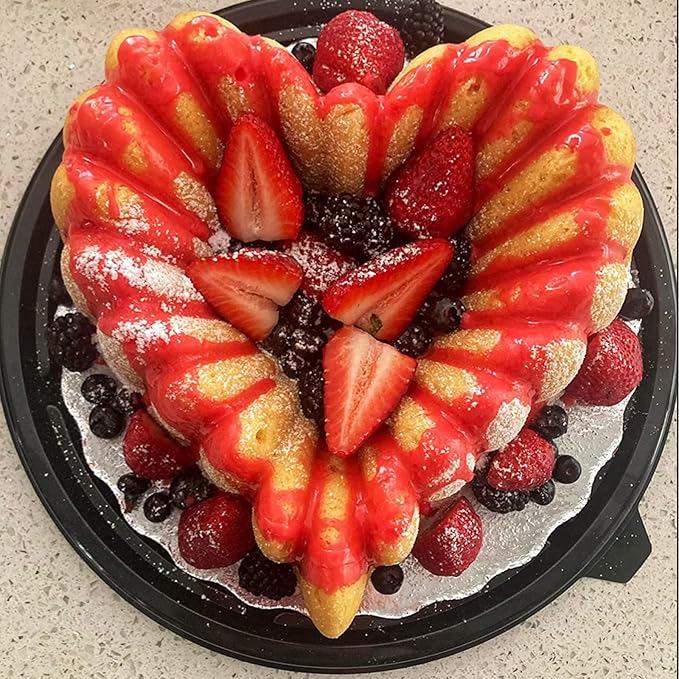 Kundalini Heart Cake Pan Red 10inch Non-Stick Heavy Duty Cake Pan for Christmas Wedding Valentine’s Day Party