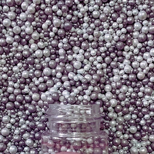 Confect Love Silver Metallic Disco Ball Sprinkles - Edible Cake & Cupcake Decorating Pearls, Metallic Sugar Sprinkles for Desserts and Cookies | Vegan, Gluten-Free, Soy-Free, Dairy-Free, Palm Oil-Free – 4.2 Oz
