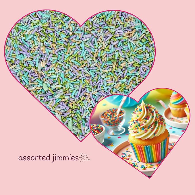 Confect Rainbow Sprinkles I Custom Blend Jimmes I Multicolor Decorative Toppings for Baking I Cake and Cupcake Decorations | Vegan, Gluten-Free, Nut-Free, Palm Oil-Free -4.2Oz (Fiesta Fun)