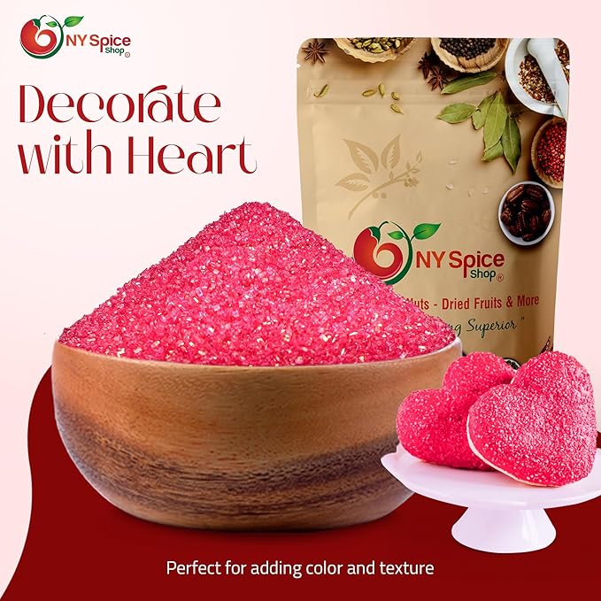 NY Spice Shop Pink Sanding Sugar for Easter - 1 Pound Sweet Colorful Edible Sprinkles For Candy Dish - Sugar Sprinkles For Cake Decorating Easter Basket & Dishes