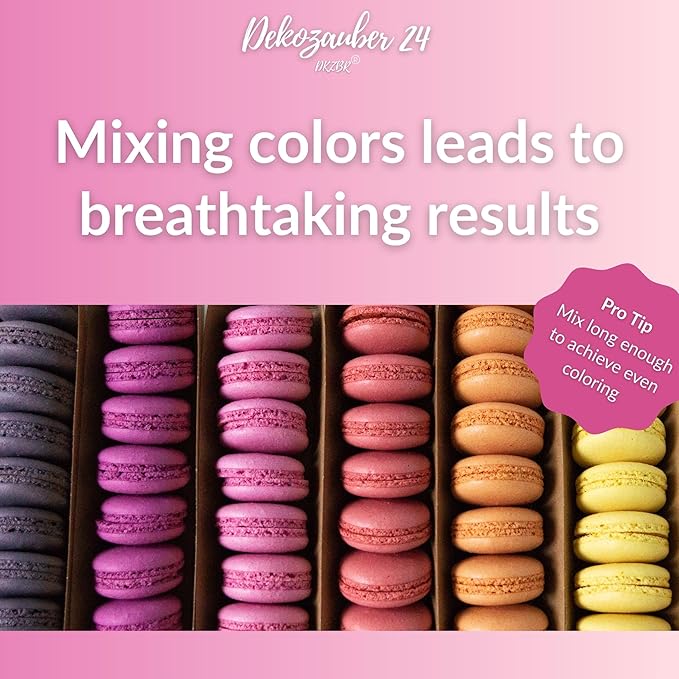 Dekozauber24 Natural pink food coloring, 0.35oz edible powder, dye free, vegan, plant based and gluten free color for baking