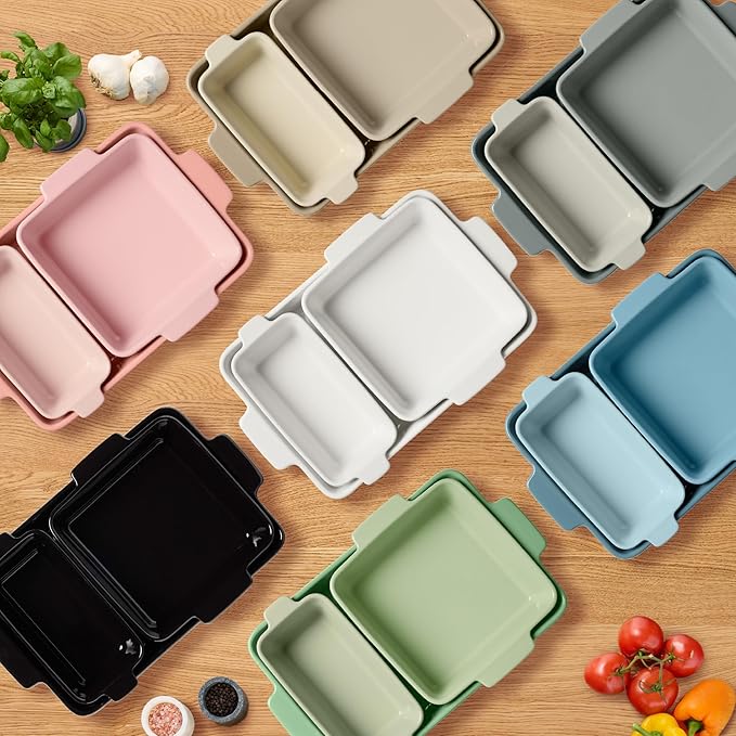 Best Choice Products Set of 3 Large Serving Trays, Party Platters and Ceramic Non-Stick Bakeware For Appetizers, Charcuterie, Snack, Dessert, Casserole, Sour Dough Bread Loaf - Mushroom Beige