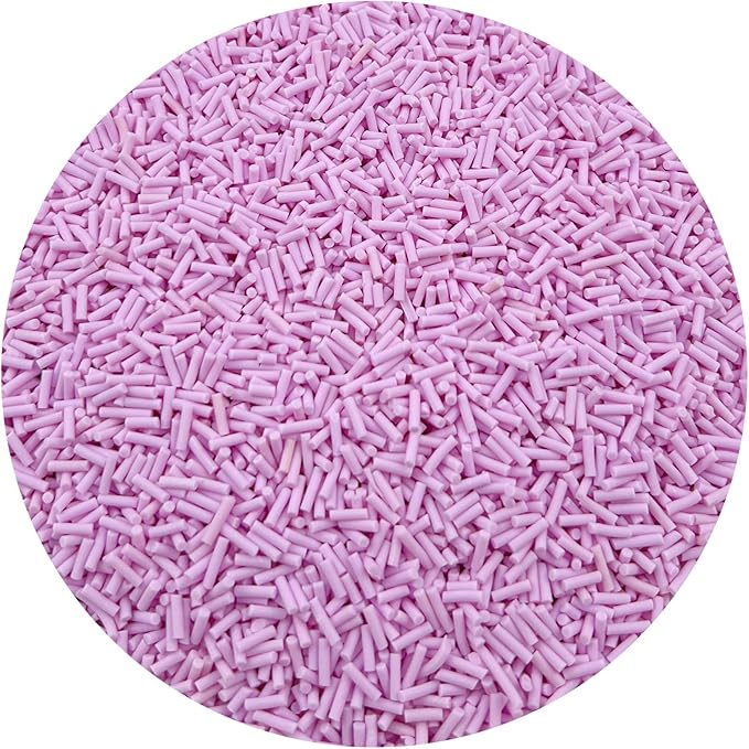 150g Fake Sprinkles Resin Sprinkles Clay Sprinkles Fake Candy Sprinkles Polymer Sprinkles Polymer Clay Slices for Resin Nail Slime Scrapbook DIY Art Crafts Making(244-light Purple)