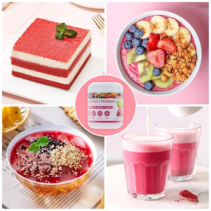 Beet Root Powder,10.5oz/300g,100% Natural Beet Root Vegetable Powder,Superfood for Smoothies, Baking & Juice,Rich in Nutrients,Pure Power,No Additives
