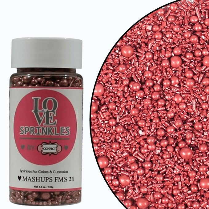 Confect Sprinkles- Premium Copper Edible Asssorted jimmis, Dragees, Sparkling Sugar, Pearls| | Toppings for Baking & Desserts for Cake & Cupcake Decoration - Vegan, Gluten-Free, Nut-Free, Soy-Free, Dairy-Free, Palm Oil-Free-4.2 Oz