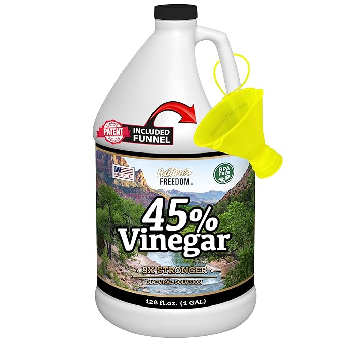 Nature's Freedom 45% High Strength Vinegar with Funnel