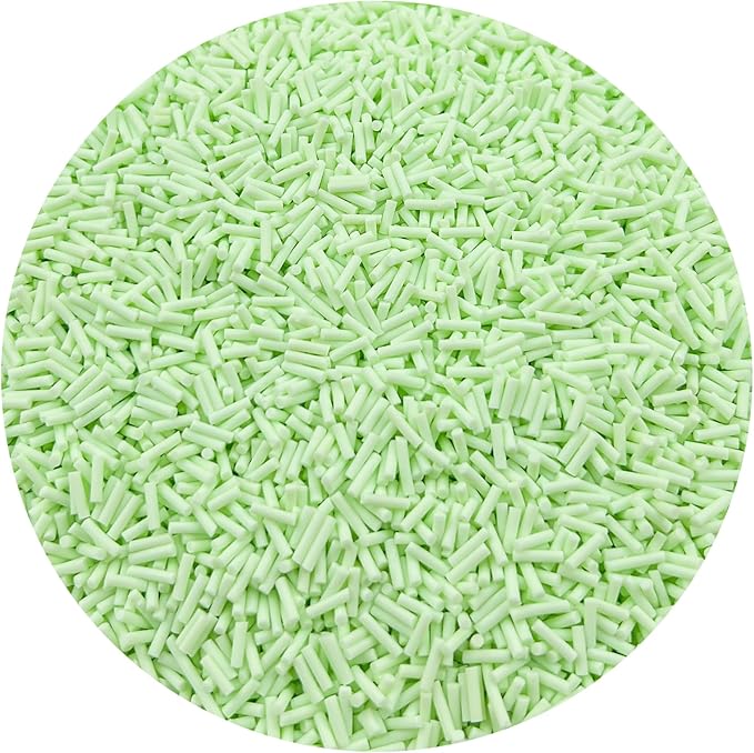 150g Fake Sprinkles Resin Sprinkles Clay Sprinkles Fake Candy Sprinkles Polymer Sprinkles Polymer Clay Slices for Resin Nail Slime Scrapbook DIY Art Crafts Making(238-light Green)