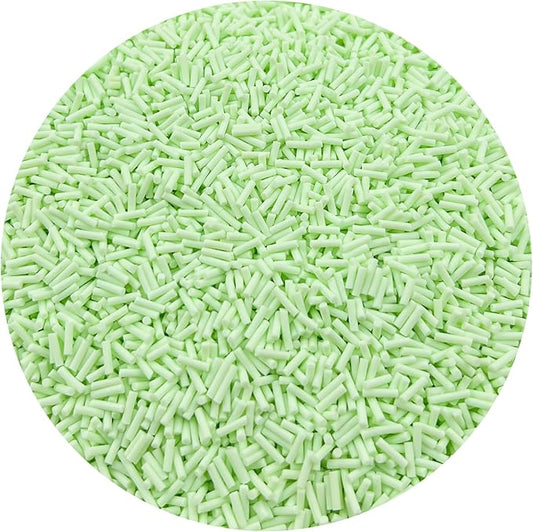 150g Fake Sprinkles Resin Sprinkles Clay Sprinkles Fake Candy Sprinkles Polymer Sprinkles Polymer Clay Slices for Resin Nail Slime Scrapbook DIY Art Crafts Making(238-light Green)