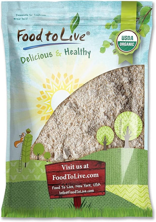 Food to Live Organic Whole Grain Buckwheat Flour, 8 Pounds – Non-GMO, Kosher, Unbleached, Unbromated, Unenriched, Stone Ground, Powder, Meal, Sirtfood, Bulk